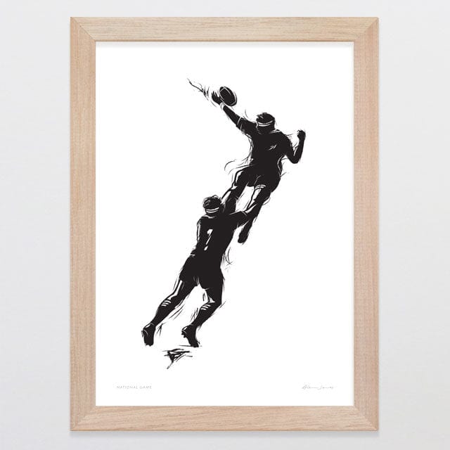 Glenn Jones Art National Game Art Print Art Print A4 / Oak