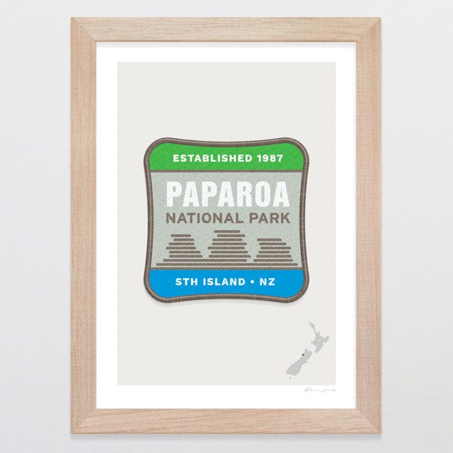Glenn Jones Art National Park Patch - Paparoa Art Print Art Print A4 / Oak