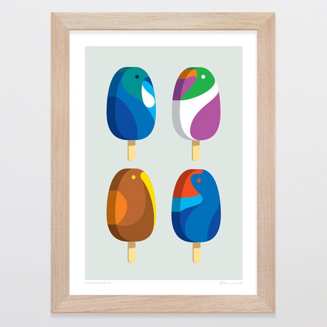 Glenn Jones Art Native Flavour Art Print Art Print A4 / Oak