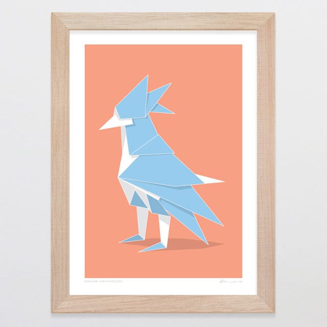 Glenn Jones Art Origami Ornithology Art Print Art Print A4 / Oak