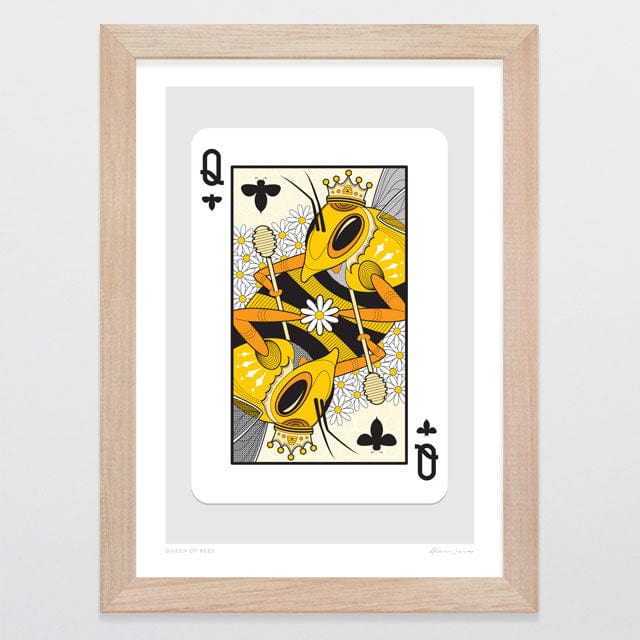 Glenn Jones Art Queen Of Bees Art Print Art Print A4 / Oak