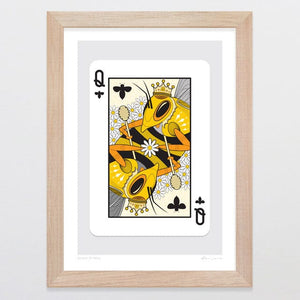 Glenn Jones Art Queen Of Bees Art Print Art Print A4 / Oak