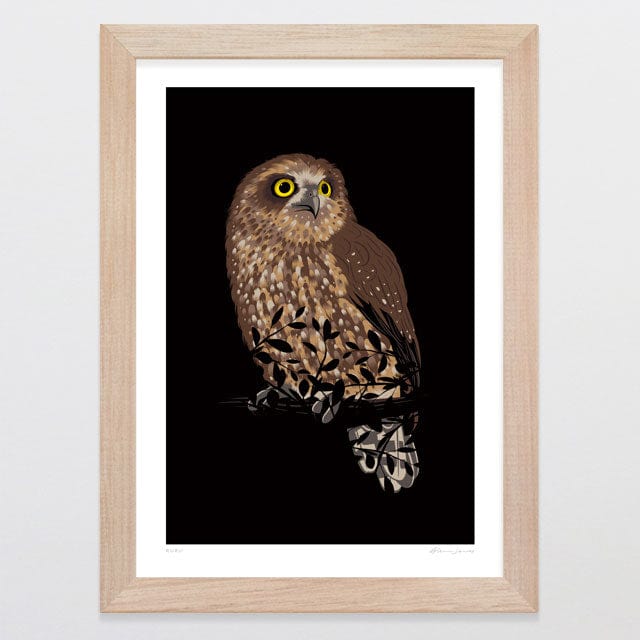 Glenn Jones Art Ruru Art Print Art Print A4 / Oak