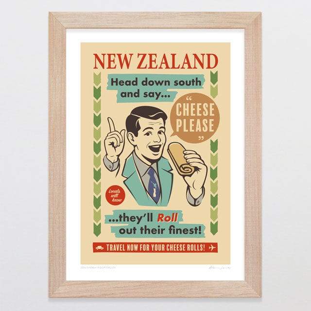 Glenn Jones Art Southern Hospitality Art Print Art Print A4 / Oak