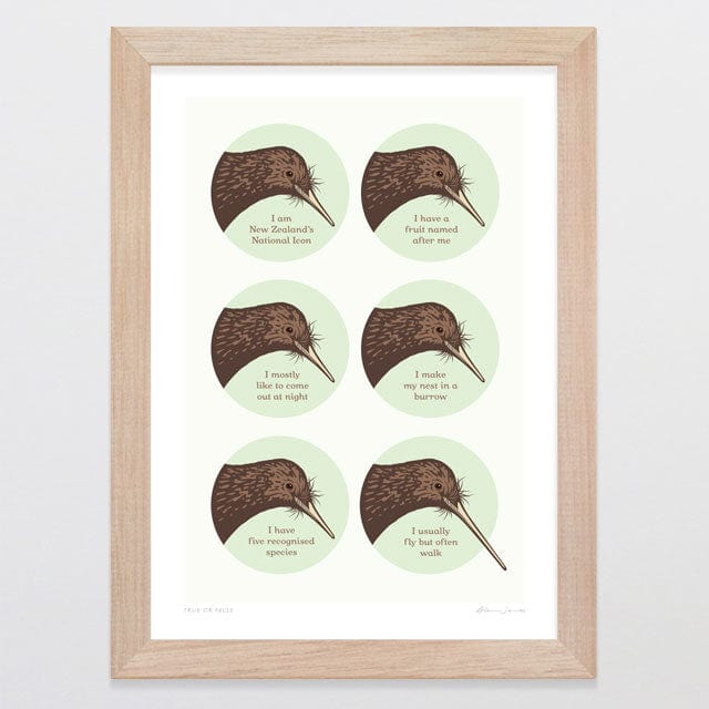 Glenn Jones Art True Or False Art Print Art Print A4 / Oak