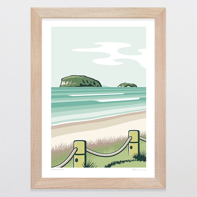 Glenn Jones Art Whangamata Alternative Colour 2025 Art Print Art Print A4 / Oak