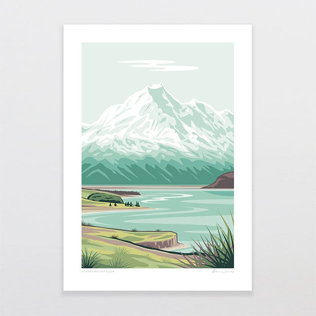 Aoraki Mount Cook Alternative Colour Art Print by NZ Artist Glenn Jones ...