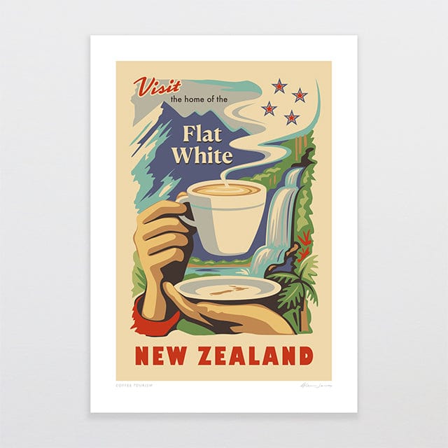 Glenn Jones Art Coffee Tourism Art Print Art Print A4 / Unframed