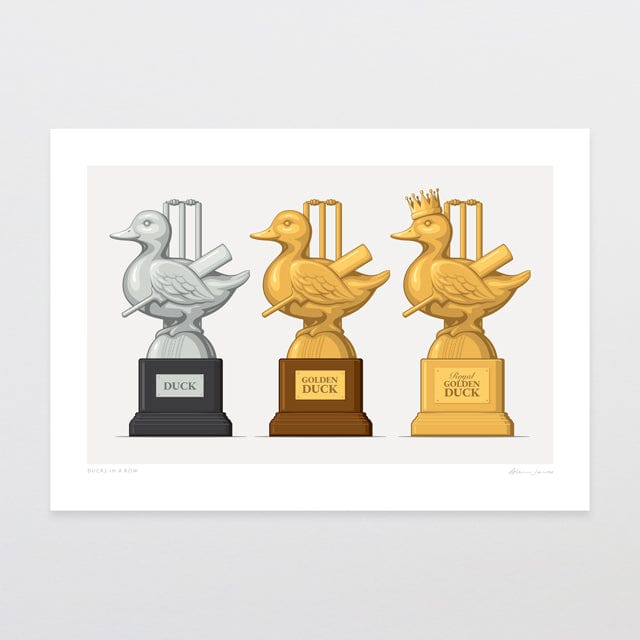 Glenn Jones Art Ducks In A Row Art Print Art Print A4 / Unframed