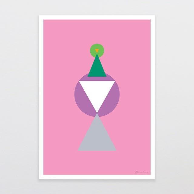 Glenn Jones Art Geometric Kereru Art Print A4 / Unframed