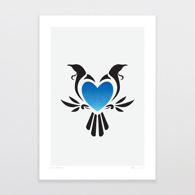 Glenn Jones Art Love Birds Tui Art Print Art Print A4 / Unframed