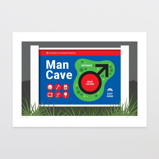 Glenn Jones Art Man Cave Art Print Art Print A4 / Unframed
