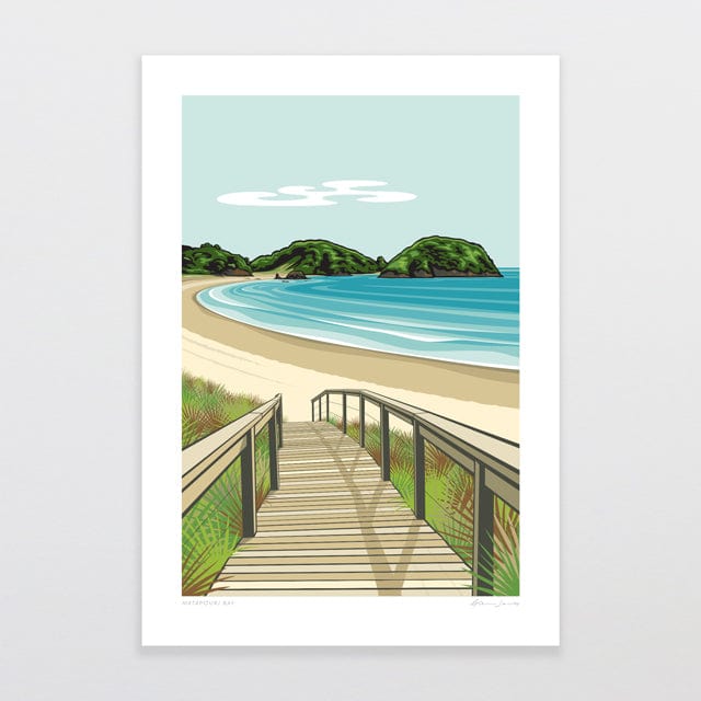 Glenn Jones Art Matapouri Bay Art Print Art Print A4 / Unframed
