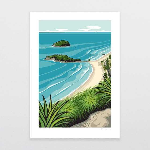 Glenn Jones Art Mauao Summit Art Print Art Print A4 / Unframed