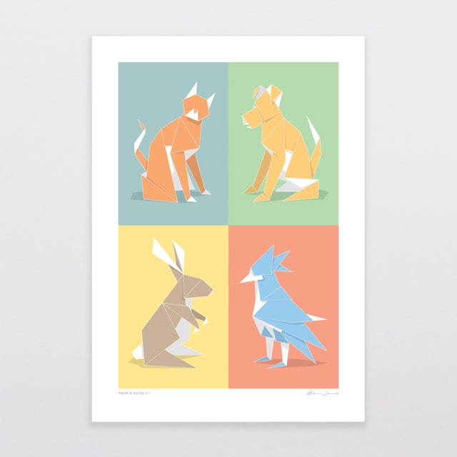 Glenn Jones Art Paper Pets Art Print Art Print A4 / Unframed