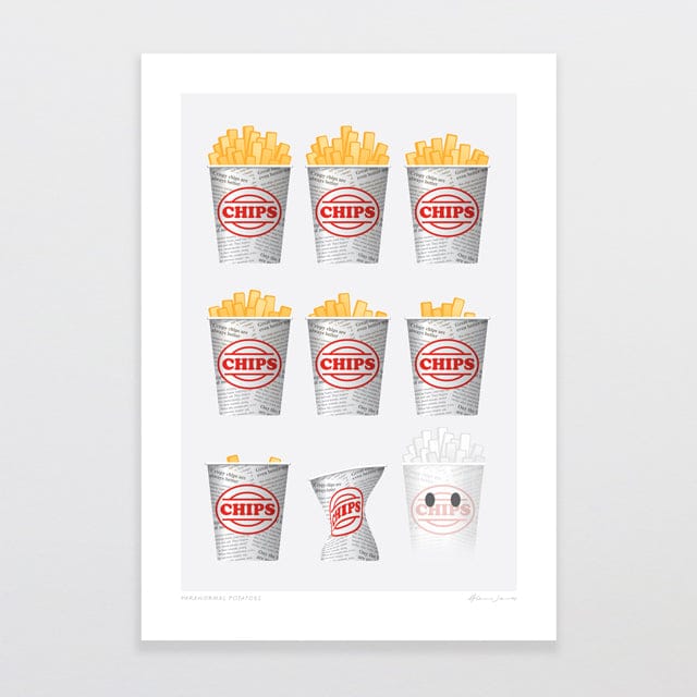 Glenn Jones Art Paranormal Potatoes Art Print Art Print A4 / Unframed