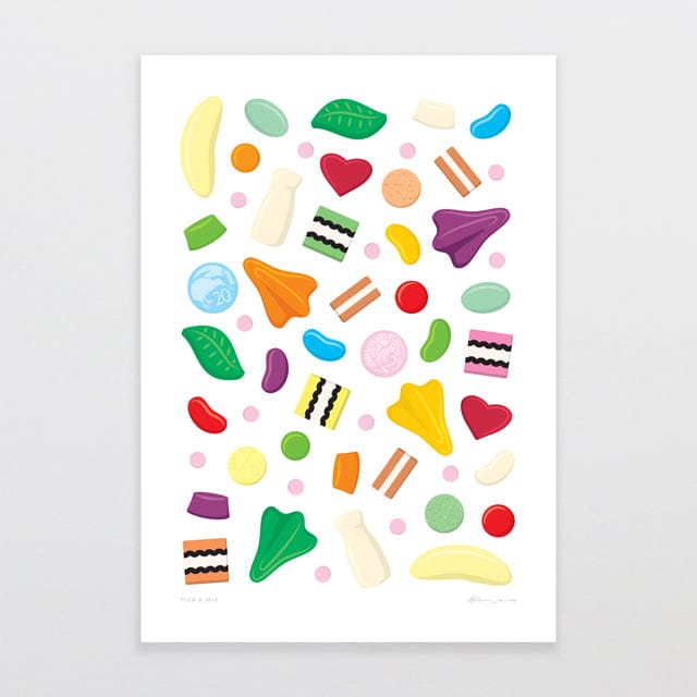 Glenn Jones Art Pick & Mix Art Print Art Print A4 / Unframed