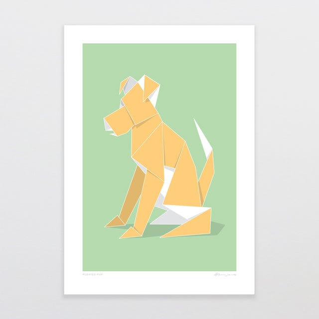 Glenn Jones Art Pleated Pup Art Print Art Print A4 / Unframed