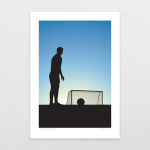 Glenn Jones Art Practice Makes Perfect - Football Boy Art Print Art Print A4 / Unframed