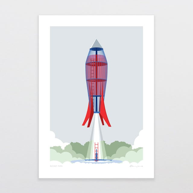 Glenn Jones Art Rocket Park Art Print Art Print A4 / Unframed