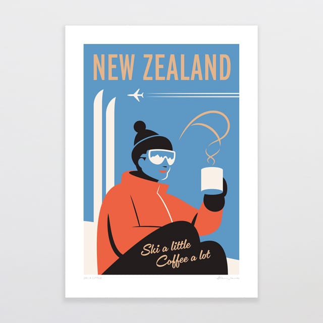 Glenn Jones Art Ski A Little Art Print Art Print A4 / Unframed