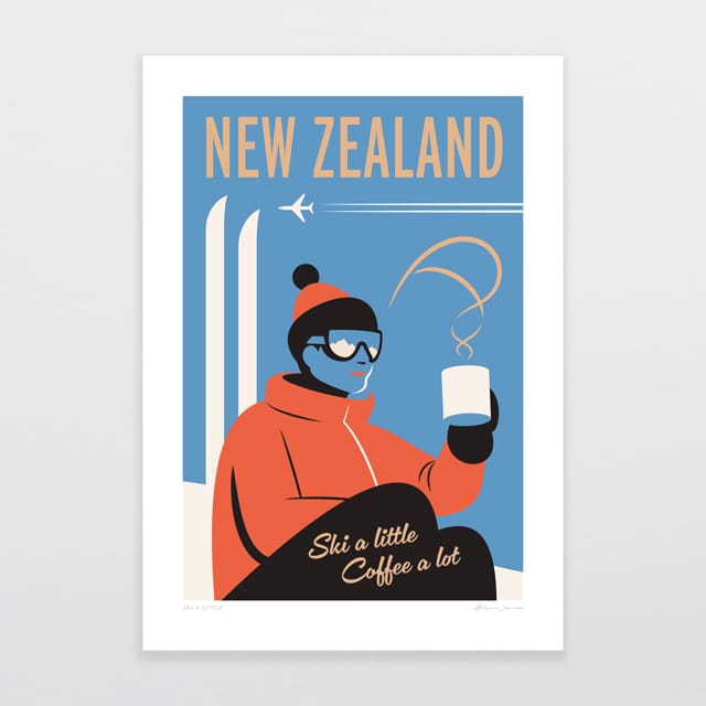 Glenn Jones Art Ski A Little Art Print Art Print A4 / Unframed