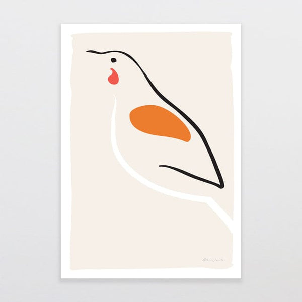 Tieke Ink Bird Art Print by NZ Artist Glenn Jones - Glenn Jones Art