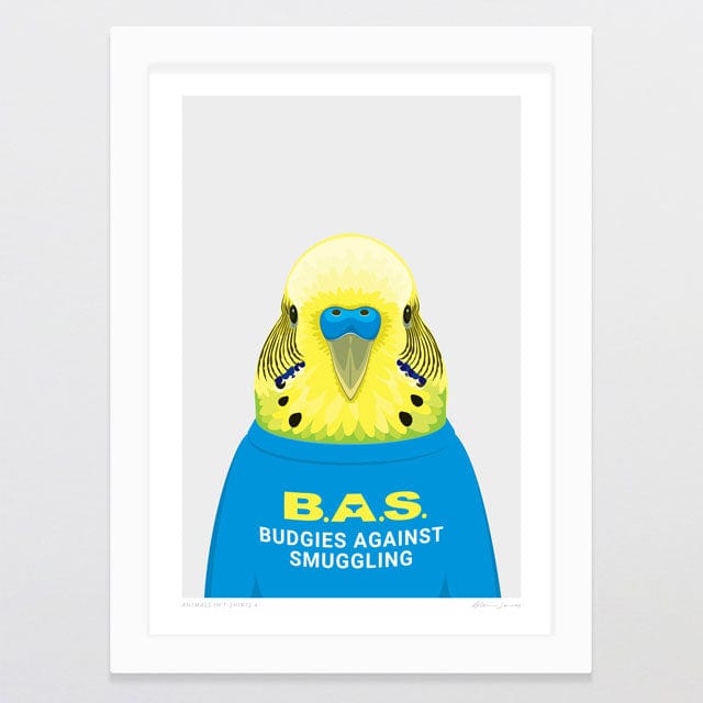 Glenn Jones Art Animals In T-shirts 4 Art Print Art Print A4 / White