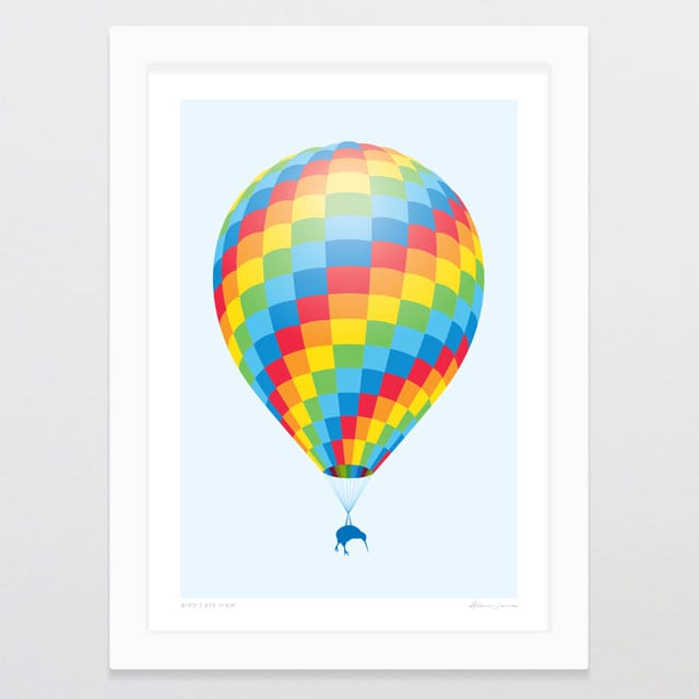 Glenn Jones Art Birds Eye View Art Print Art Print A4 / White