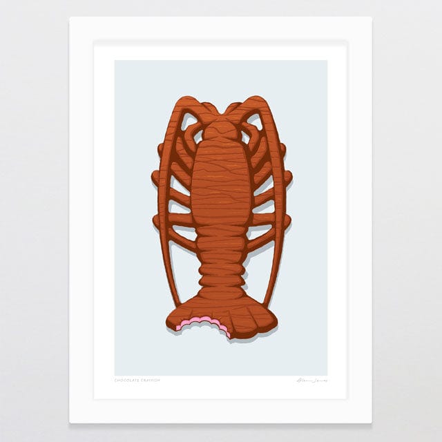 Glenn Jones Art Chocolate Crayfish Art Print Art Print A4 / White