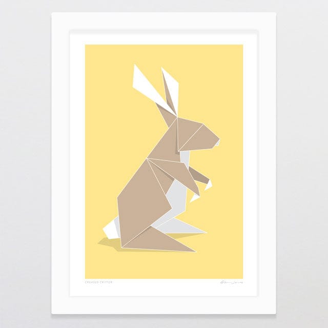 Glenn Jones Art Creased Critter Art Print Art Print A4 / White