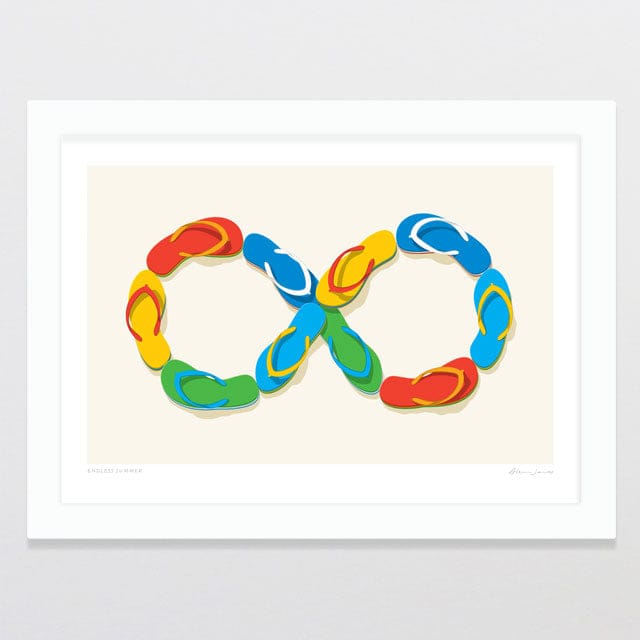 Glenn Jones Art Endless Summer Art Print Art Print A4 / White