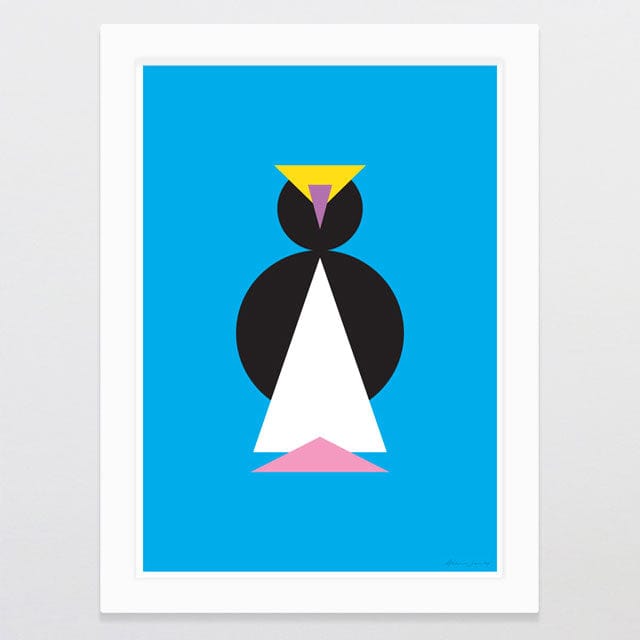 Glenn Jones Art Geometric Hoiho Art Print A4 / White