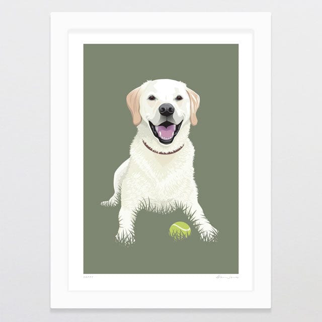 Glenn Jones Art Happy Art Print Art Print A4 / White