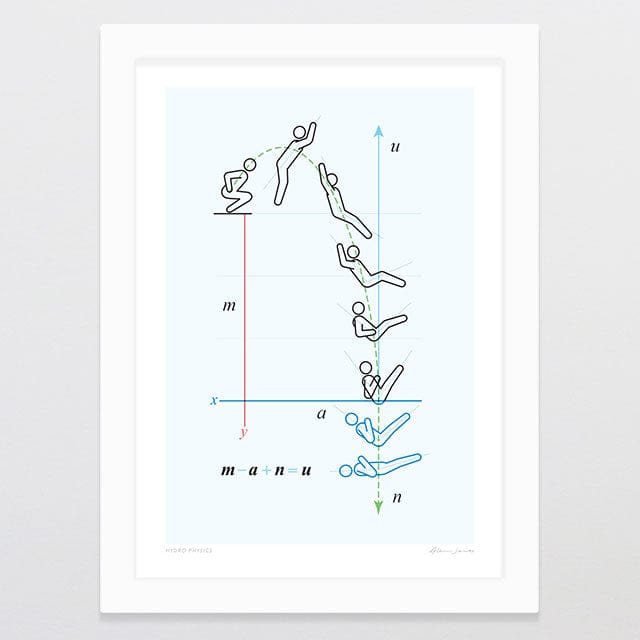 Glenn Jones Art Hydro Physics Art Print Art Print A4 / White