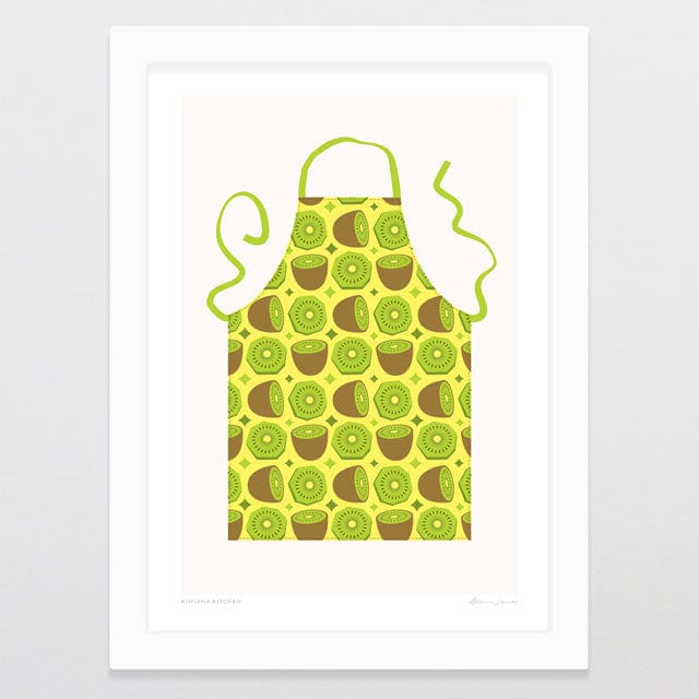 Glenn Jones Art Kiwiana Kitchen - Kiwifruit Art Print Art Print A4 / White