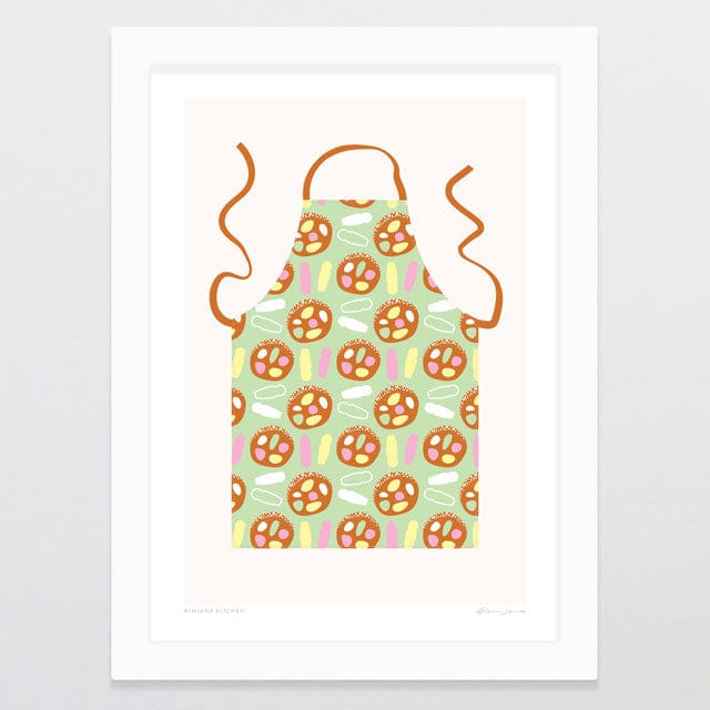 Glenn Jones Art Kiwiana Kitchen - Lolly Cake Art Print Art Print A4 / White