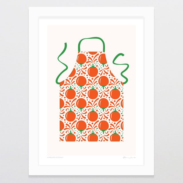 Glenn Jones Art Kiwiana Kitchen - Tomato Art Print Art Print A4 / White