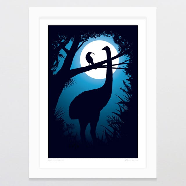 Glenn Jones Art Lost In The Bush Art Print Art Print A4 / White
