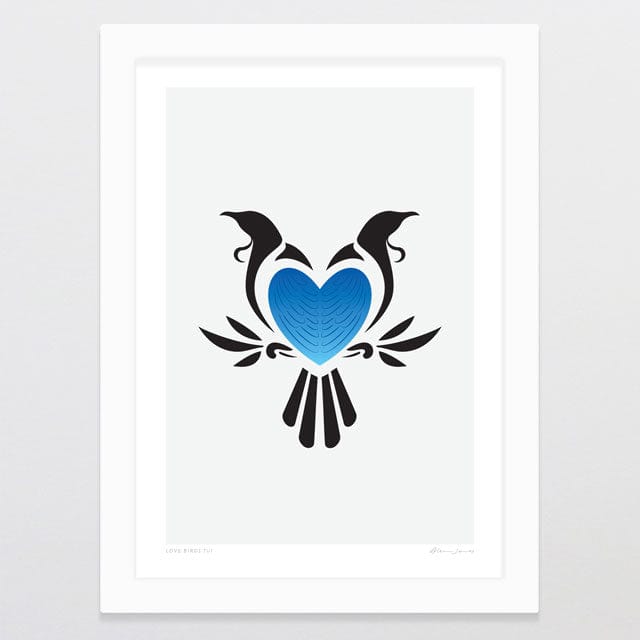Glenn Jones Art Love Birds Tui Art Print Art Print A4 / White