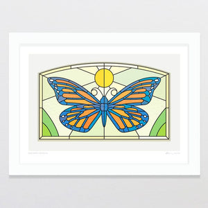 Glenn Jones Art Monarch Window Art Print Art Print A4 / White