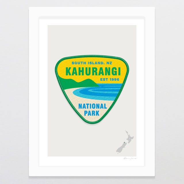 Glenn Jones Art National Park Patch - Kahurangi Art Print Art Print A4 / White