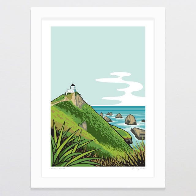 Glenn Jones Art Nugget Point Art Print Art Print A4 / White