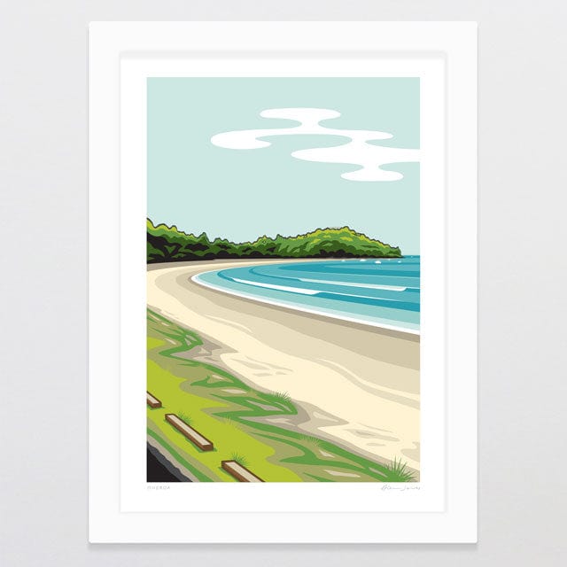 Glenn Jones Art Oneroa Art Print Art Print A4 / White