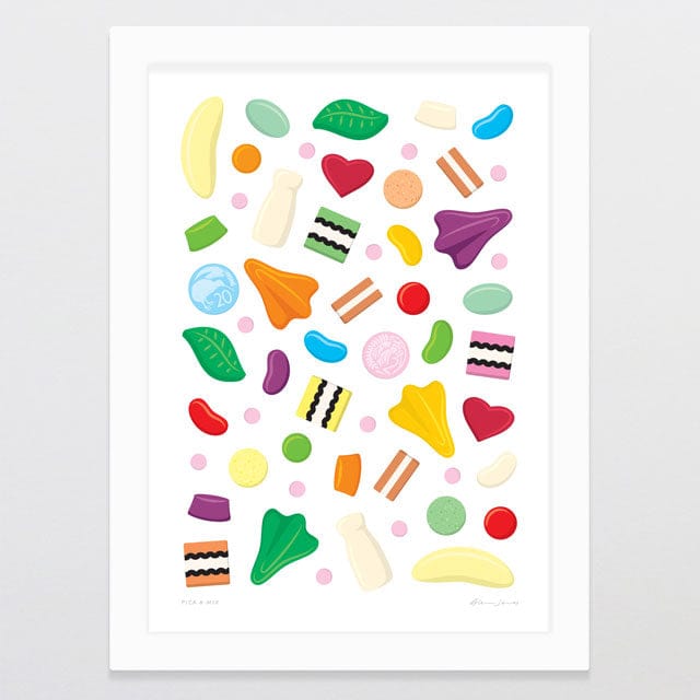 Glenn Jones Art Pick & Mix Art Print Art Print A4 / White