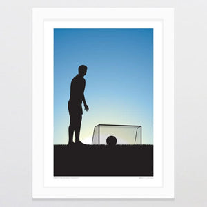 Glenn Jones Art Practice Makes Perfect - Football Boy Art Print Art Print A4 / White