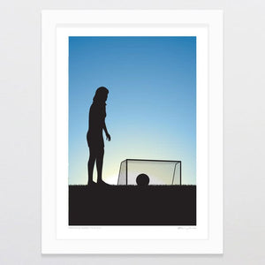 Glenn Jones Art Practice Makes Perfect - Football Girl Art Print Art Print A4 / White