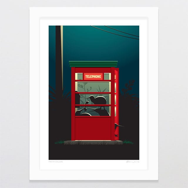 Glenn Jones Art Prank Callers Art Print Art Print A4 / White