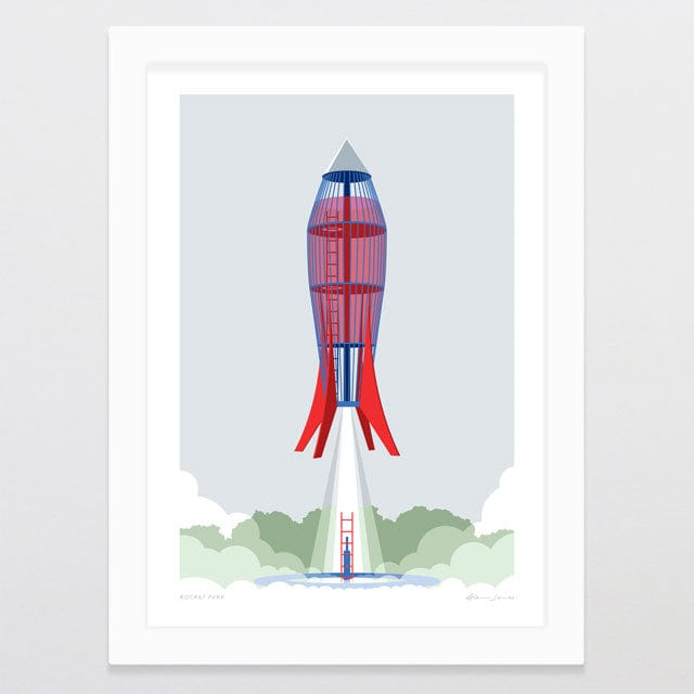 Glenn Jones Art Rocket Park Art Print Art Print A4 / White