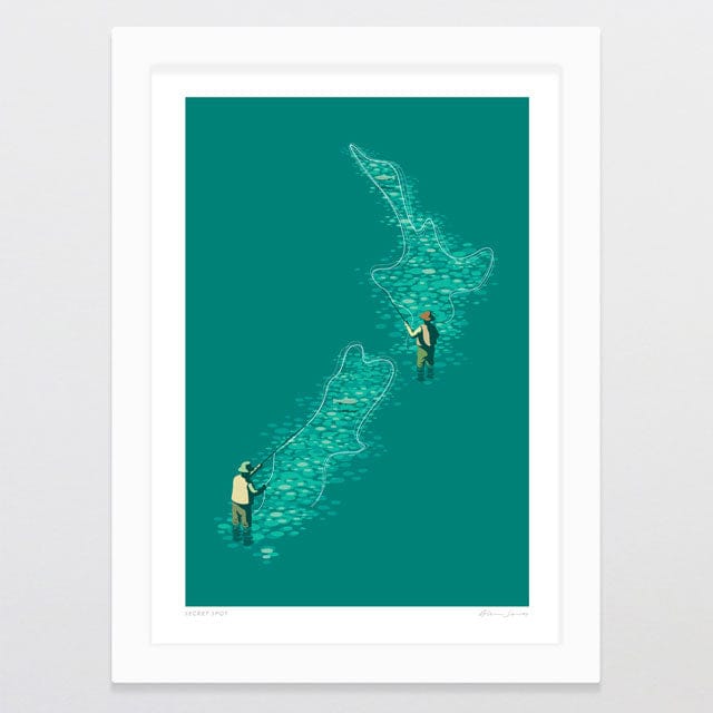 Glenn Jones Art Secret Spot Art Print Art Print A4 / White